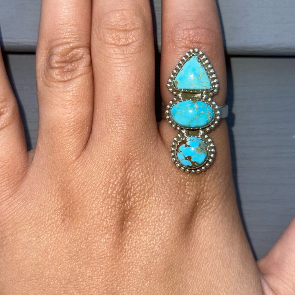 Bluebird Turquoise Adjustable Ring - image 2